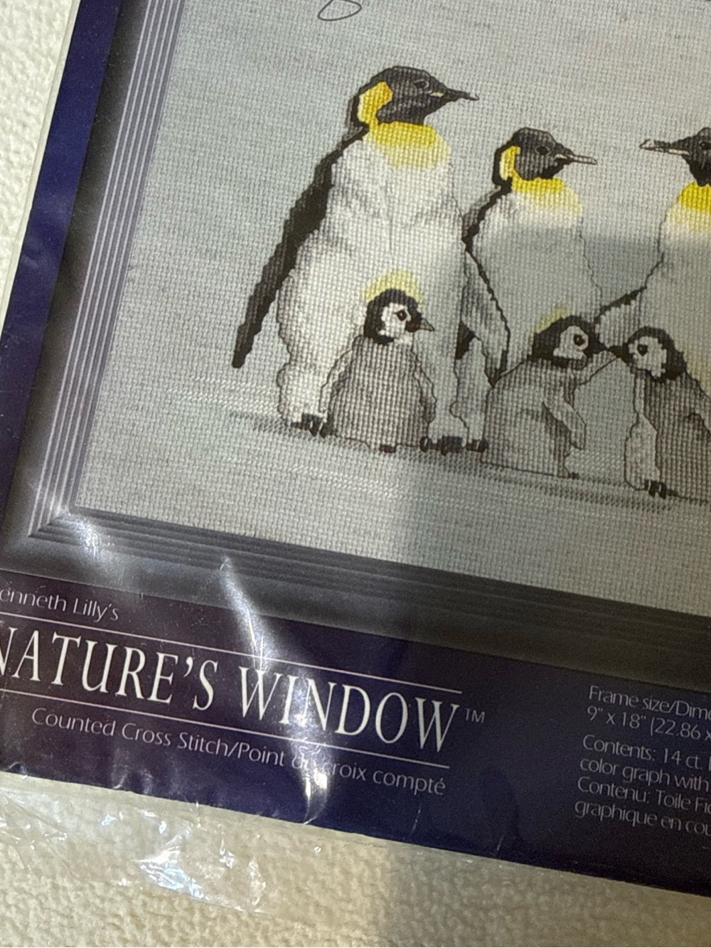 Designs for the Needle Penguin Cross Stitch Kit - White, Black, Yellow - Picture 2 of 8